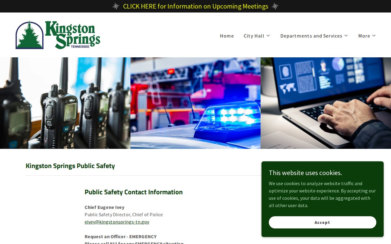 Kingston Springs Police recent arrest and records contact