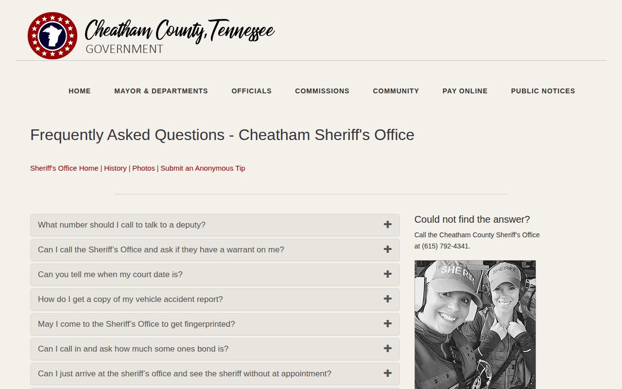 Cheatham County same-day arrest bond and jail FAQ
